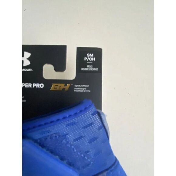 Under Armour Bryce Harper Pro Batting Gloves Blue Baseball 1365465 Men’s Sz S - Picture 3 of 11